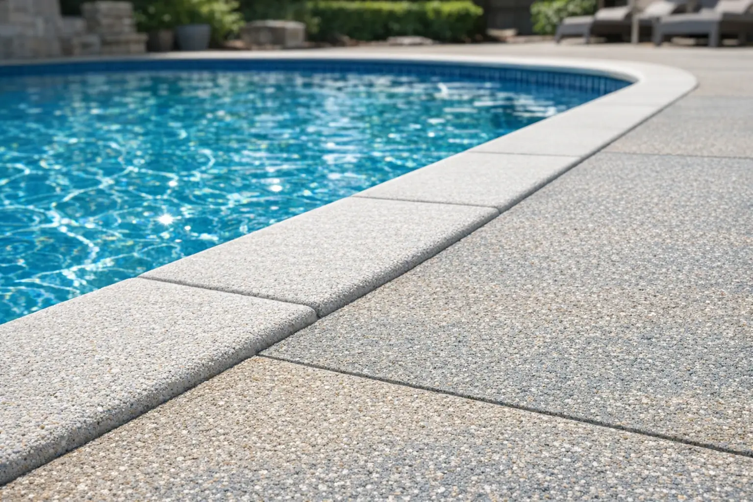 Residential pool deck refreshed with non-slip spray deck coating